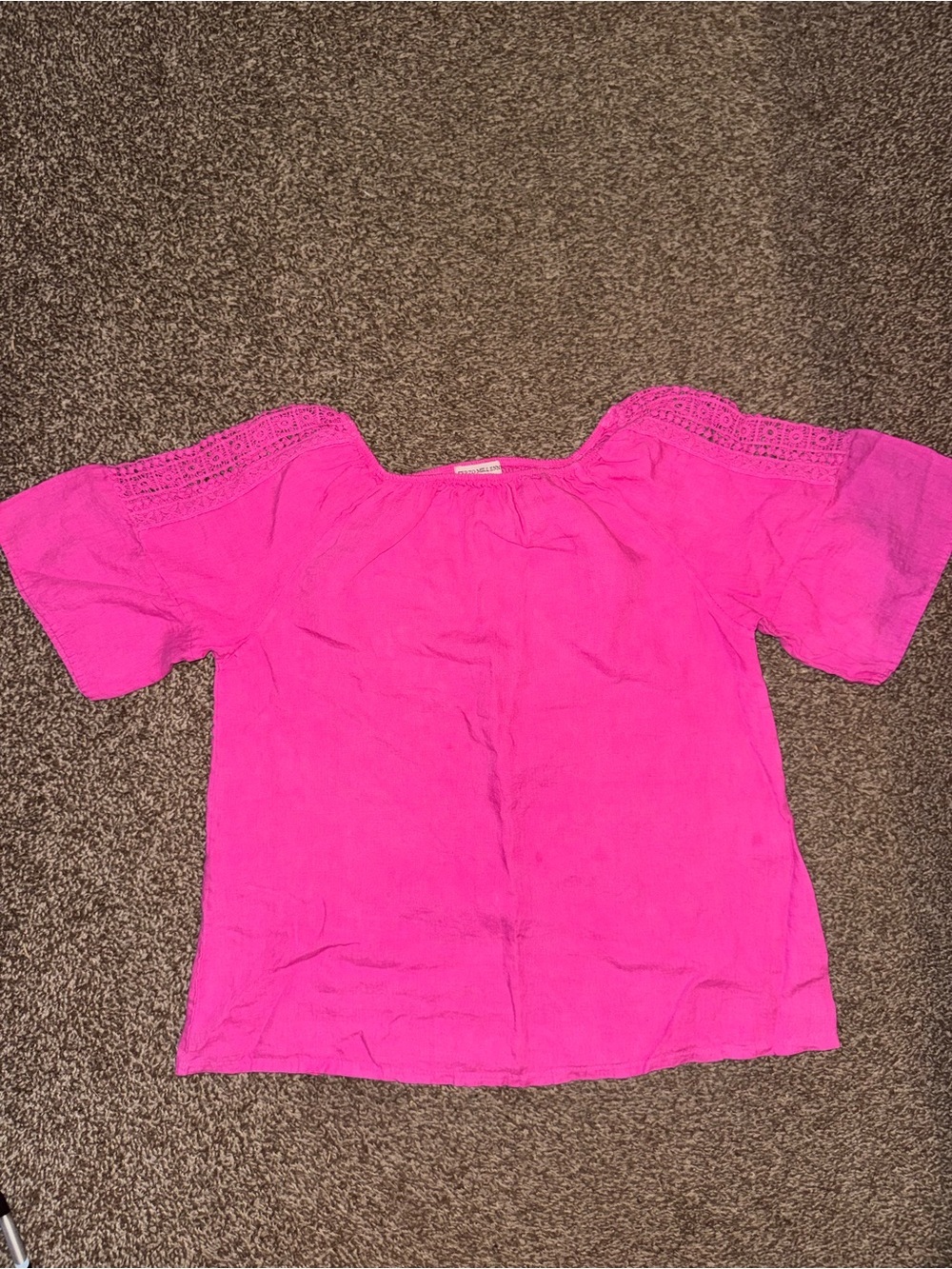 TERZO MILLENNIO Crochet Trim Top